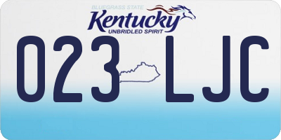 KY license plate 023LJC
