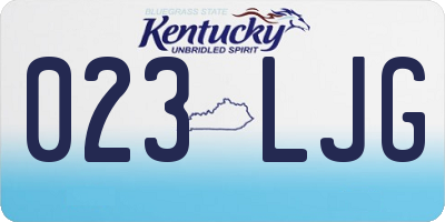 KY license plate 023LJG