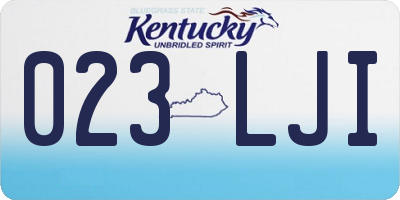 KY license plate 023LJI