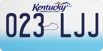 KY license plate 023LJJ