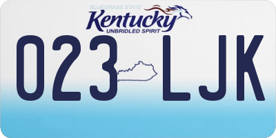 KY license plate 023LJK