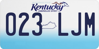 KY license plate 023LJM