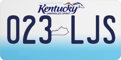 KY license plate 023LJS