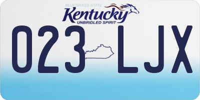KY license plate 023LJX