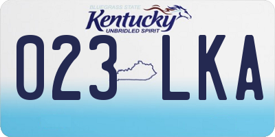 KY license plate 023LKA