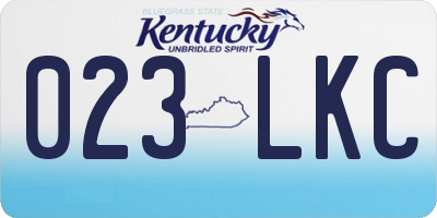 KY license plate 023LKC