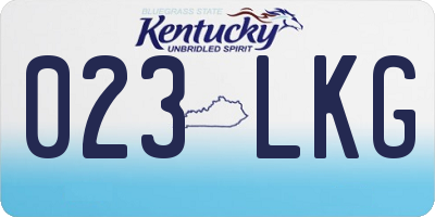 KY license plate 023LKG