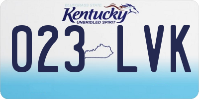 KY license plate 023LVK