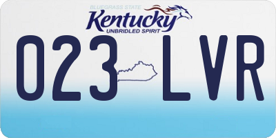 KY license plate 023LVR