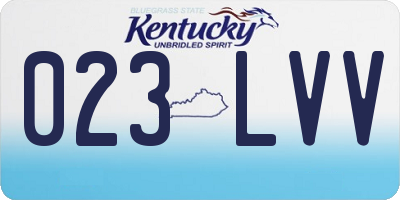 KY license plate 023LVV