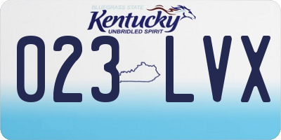 KY license plate 023LVX