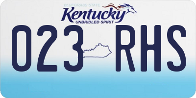 KY license plate 023RHS
