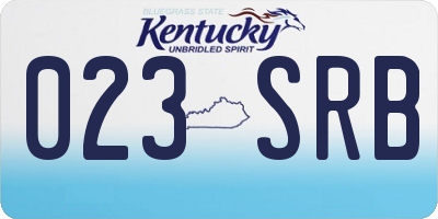 KY license plate 023SRB
