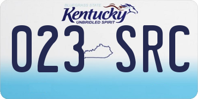 KY license plate 023SRC