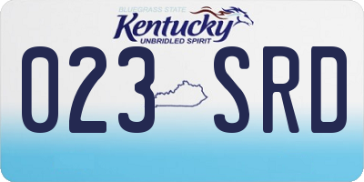 KY license plate 023SRD