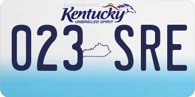 KY license plate 023SRE