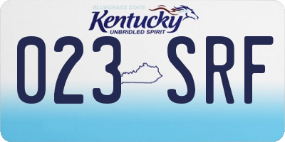 KY license plate 023SRF