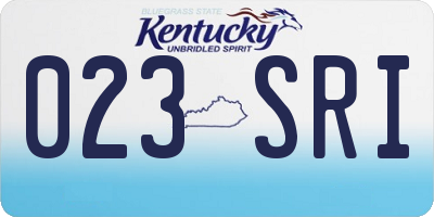 KY license plate 023SRI