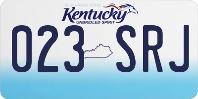 KY license plate 023SRJ