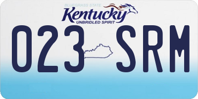 KY license plate 023SRM