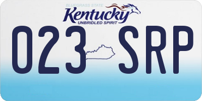 KY license plate 023SRP