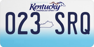 KY license plate 023SRQ