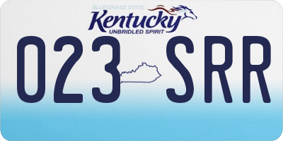 KY license plate 023SRR