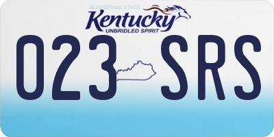 KY license plate 023SRS