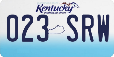 KY license plate 023SRW