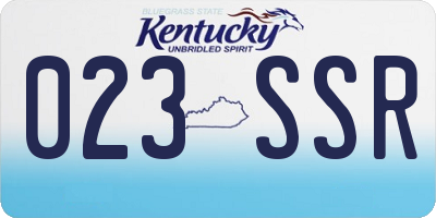 KY license plate 023SSR