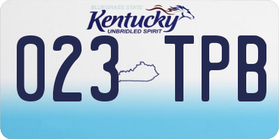 KY license plate 023TPB