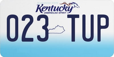 KY license plate 023TUP