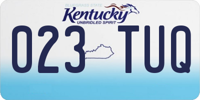 KY license plate 023TUQ
