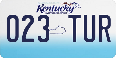 KY license plate 023TUR