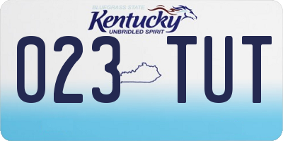 KY license plate 023TUT
