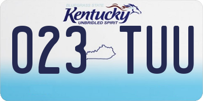 KY license plate 023TUU