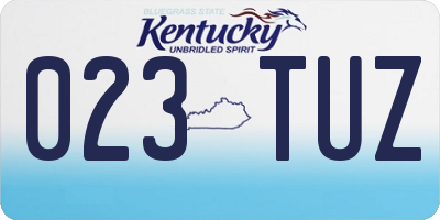 KY license plate 023TUZ