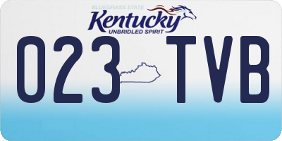 KY license plate 023TVB