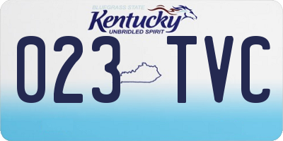 KY license plate 023TVC