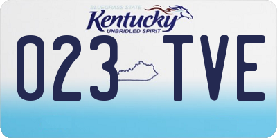 KY license plate 023TVE