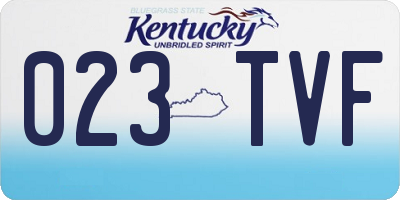 KY license plate 023TVF