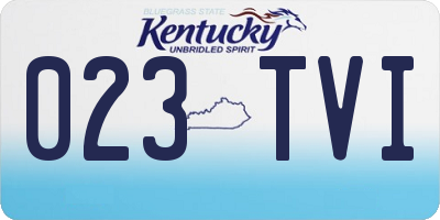 KY license plate 023TVI