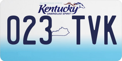 KY license plate 023TVK
