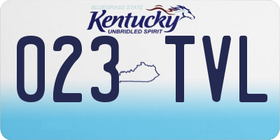 KY license plate 023TVL