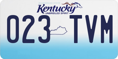 KY license plate 023TVM