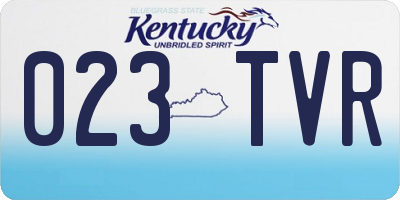 KY license plate 023TVR