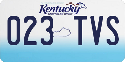 KY license plate 023TVS