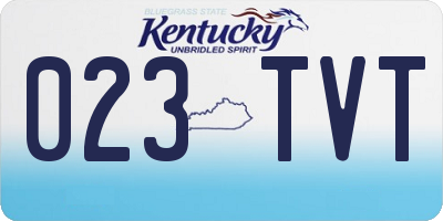 KY license plate 023TVT