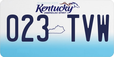 KY license plate 023TVW