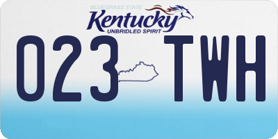 KY license plate 023TWH